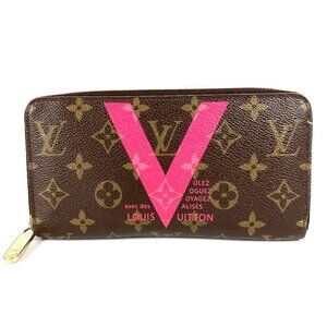 LOUIS VUITTON Monogram V motif Zippy Wallet Zip Around Long Wallet